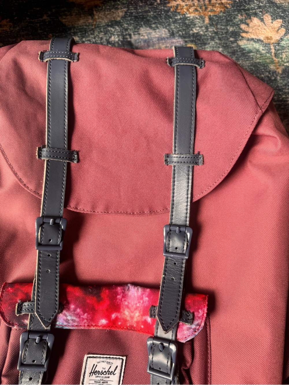 Herschel Supply Company Backpack in Dusty Rose with Navy Straps - Picture 4 of 11
